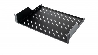 Tava fixa, 2U, 30 Kg, D350, negru RAL 9005