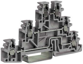 Three level terminal, 2.5mm², grey, Type TLD.2,