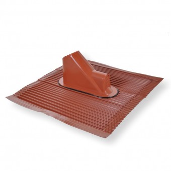 Trecere cablu prin acoperis,45x50cm,D38-60mm,Alu.,rosie