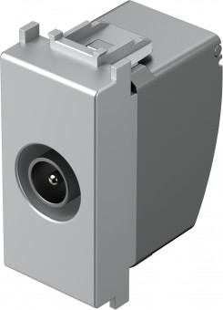 TV endsocket 1M 1dB, silver