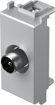 TV socket 1M 0dB, silver