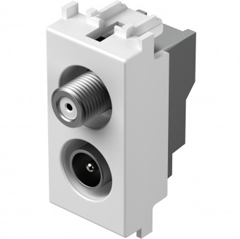 TV/SAT endsocket 1M 1dB, white