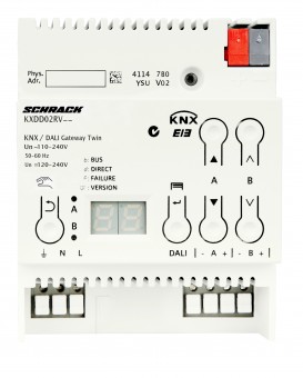 Twin Gateway KNX/DALI, pt.max. 2 x 64 DALI-EVG