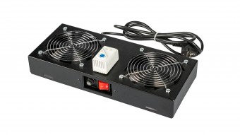 Unitate de tavan, 2 ventilatoare, analogic, negru RAL 9005