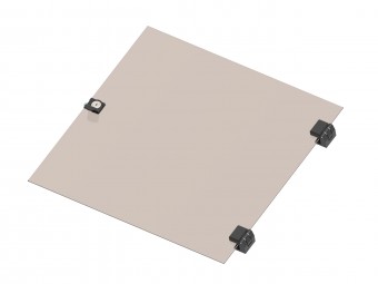 Usa integral din sticla pentru dulap DW 18U, 600mm, RAL7035