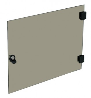 Usa integral din sticla pentru dulap DW 6U, 600mm, RAL7035
