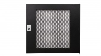 Usa metal perf. pentru DTWB 12U, W=600, RAL9005, negru