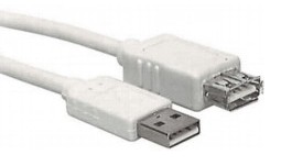USB 2.0 A-A Extensioncable, A male - A female, Grey, 1.8m