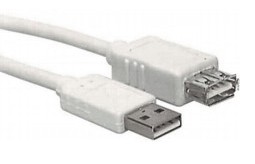 USB 2.0 A-A Extensioncable, A male - A female, Grey, 3m