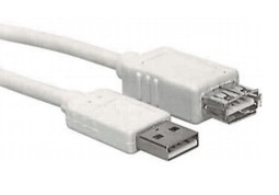 USB 2.0 A-A Extensioncable, A male - A female, Grey, 5m