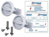 2 Zavoare rot. compl.(set), pt. AP min. H=28 module, RAL7035