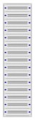 2U-45UV, 15-randuri, 315UH, H2160L590A250mm