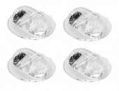 4 lentile schimb cu LED: cai de evacuare coridor