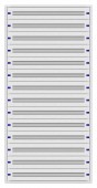 4U-42UV, 14-randuri, 630UH, H2025L1030A250mm