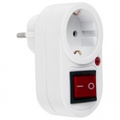 Adaptor 1xSchuko 1xintrerupator