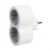 Adaptor 2 prize 16A alb-gri – LEGRAND | 694516