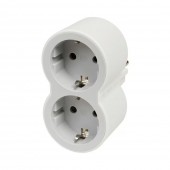 Adaptor 2 prize 16A alb-gri – LEGRAND | 694516