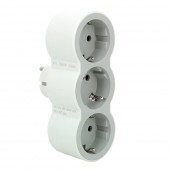 Adaptor 3 prize 16A alb-gri – LEGRAND | 694518