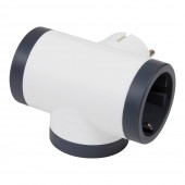 Adaptor 3 prize laterale 16A alb-gri – LEGRAND | 694520