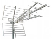 Antena DVB-T/UHF de exterior,F,Canal 21-60,Al