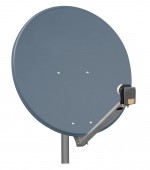 Antena satelit 80cm/75,Alu.,39dB,sup.plia.LNB incl.,antracit