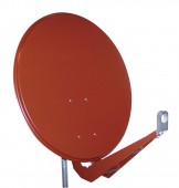 Antena satelit 85cm/80cm,Al,40dB,sup.dubl.LNB incl.,rosu
