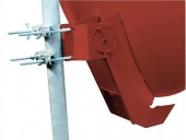 Antena satelit 85cm/80cm,Al,40dB,sup.dubl.LNB incl.,rosu
