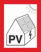 Autocolant cu informatii PV autoadeziv