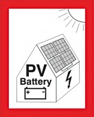 Autocolant cu informatii PV incl. baterie autoadeziva