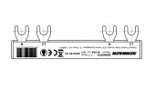 Bareta 2p,L3/N RCCB-L3/N RCBO, 6M, 10mmp