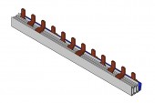 Bareta 4 poli cu lamele 35 mm², pas de 27mm, 12 module