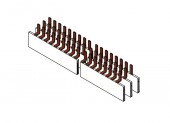 Bareta alimentare lamela L1,L2,L3, 16mm² M=9mm, 1m