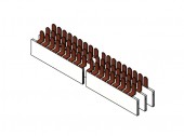 Bareta alimentare lamela L1,L2,L3, Pin 6mm, 16mm² M=9mm, 1m