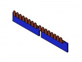 Bareta alimentare lamela N, Pin 6mm, 16mm², M=9mm, 1m
