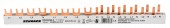 Bareta combinata, 1xRCCB 4P, 1 MCB 3+N, 6 MCB 1+N/1UH, 14 UH