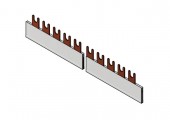Bareta cu contacte furca 1-pol, 16mmp, L2, 1m