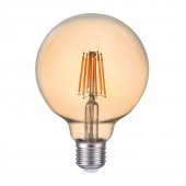 Bec LED EVO17 Filament G95 6W E27 2200K Auriu