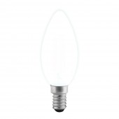 Bec LED filament lumanare 4W E14 6500K, clar, Novelite