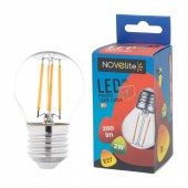 Bec LED Filament SFERIC 2W E27 2700K clar clar – NOVELITE