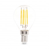 Bec LED filament sferic 4W E14 2700K, clar, Novelite