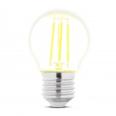 Bec LED filament sferic 4W E27 2700K, clar, Novelite