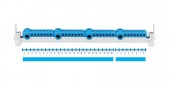 Bornier plug-in N/N 3xN (1x25, 7x4mm²) / N (1x25, 7x4mm²)