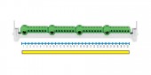 Bornier plug-in PE 4xPE (1x25, 7x4mm²)