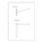 Brat Dublu Drept 90° 0.5m Pentru Stalp - SOLENTIS