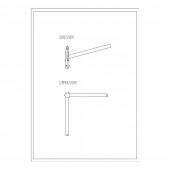Brat Dublu Drept 90° 1.5m Pentru Stalp - SOLENTIS