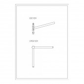 Brat Dublu Drept 90° 1m Pentru Stalp - SOLENTIS