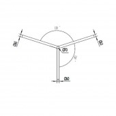 Brat Triplu Curbat 120° 1m Pentru Stalp - SOLENTIS