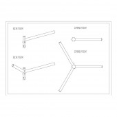 Brat Triplu Drept 120° 0.5m Pentru Stalp - SOLENTIS