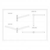Brat Triplu Drept 120° 1m Pentru Stalp - SOLENTIS