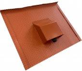 Brick replacement panel 2.1 incl. cable entry natural red